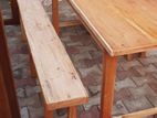 Table And Bench 6ft *15" Inch Mahogani