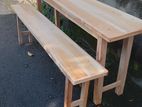 Table And Bench 6ft *15" Inch Mahogani