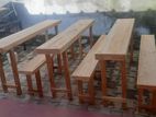 Table And Bench 6ft *15 inch Mahogani