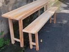 Table and Bench 6ft *15" Mahogani