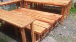 Table And Bench 6ft *15" Mahogani