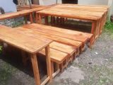 Table And Bench 6ft *15" Mahogani
