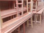 Table And Bench 6ft *15Inch Mahogani