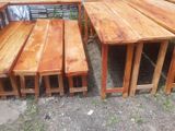 Table and Bench 6ft ×15inch Mahogani