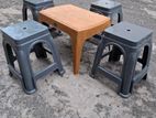 Table with 4 stools