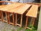 Table with Bench 6ft *15 Inch Mahogani
