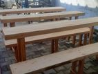 Table with Bench 6ft *15inch Mahogani