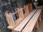 Table with Bench 6ft 15inch Mahogani