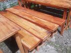 Table with Bench 6ft ×15 Inch Mahogani