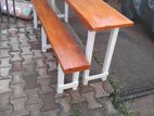 Table with Bench 6ft ×15 Inch Mahogani