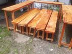 Table with Bench 6ft ×15inch Mahogani..