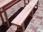 Table with Bench 6ft ×15inch Mahogani