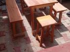 Table with Bench 6ft ×15inch Mahogani