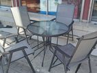 Table with Folding 4 Chair Set - OT1001