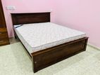 Teak Box Bed with Spring Mattress (6*5)