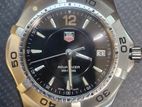 Tag Heuer Aquaracer Steel Black Dial Mens 39mm Quartz Watch WAF1110