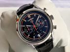 Tag Heuer Carrera Racing Clb Chronograph Black Dial Leather