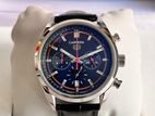 TAG HEUER CARRERA RACING CLB CHRONOGRAPH BLACK DIAL LEATHER