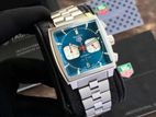 Tag Heuer Monaco Japanese Stainless Steel Blue Dial Mens Watch