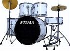 TAMA 5Pc Acoustic Full Drum Set (Black/Red/White)