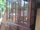 Teak 3 Door Display Cupboard
