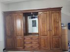 Teak 4-Door Wardrobe with Dressing Table