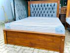 Teak 48 Headboard Kusion Bed with Arpico 7 inch spring Mattress (5*6)