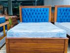 Teak 48 Inch Headboard Kusion Bed with Arpico 7 Spring (5*6)