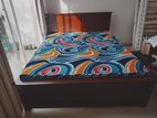 Teak 6 by 5 Box Bed with Arpico Hybrid Mattress (e-03)