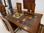 Teak 6 Seater Dining Table Set