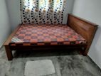 Teak 6*4 Bed With Metres&Teak 6*5 Box Melamine Board දොර 2 අල්මාරිය