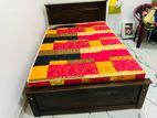 Teak 6x4 Box Bed with Mattress