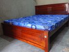 Teak 6x5t Box Bed With Double Layer Mattresses 011