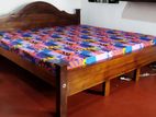 Teak 6x6 King Arch Bed With Double Layer Mattresses 011