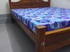 Teak 72x48 Arch Bed With Double Layer Mattresses