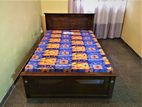 Teak 72x48 Box Bed with Double Layer Mattress