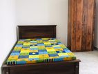 Teak 72x48 Box Bed with Double Layer Mattress