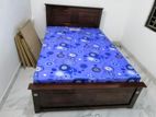 Teak 72x48 Box Bed with Double Layer Mattresses