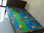 Teak 72x48 Box Bed with Double Layer Mattresses