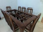 Teak 8 Chair Dining Table