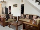 Teak Fabric Sofa Set