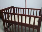 Teak Baby Cot with Mettress