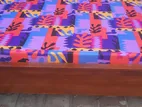 Teak Bed 6ft *5ft with Double Layer Mattress