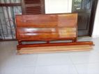 Teak Bed 72/60/6 Double Size With Mattress