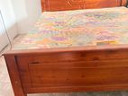 Teak Bed and Mattress 6ft*5ft