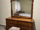 Teak Bed Set with Dress Table