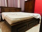 Teak Bed, Spring Mattress with Dressing Table