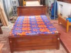 Teak Bed with Double Layer Mattress 6ft *5ft