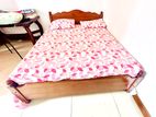 Teak Bed with triple layer mattress