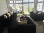 Teak Black Sofa Set